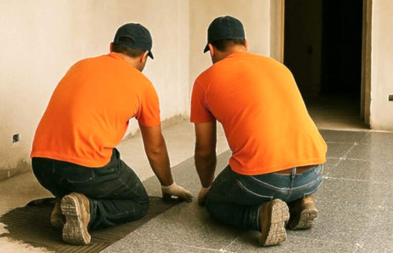 Granit Döşeme 1 İç mekana granit döşeme yapan usta zemin çalışması